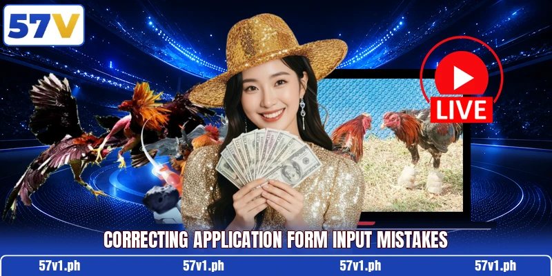 Correcting application form input mistakes Correcting application form input mistakes