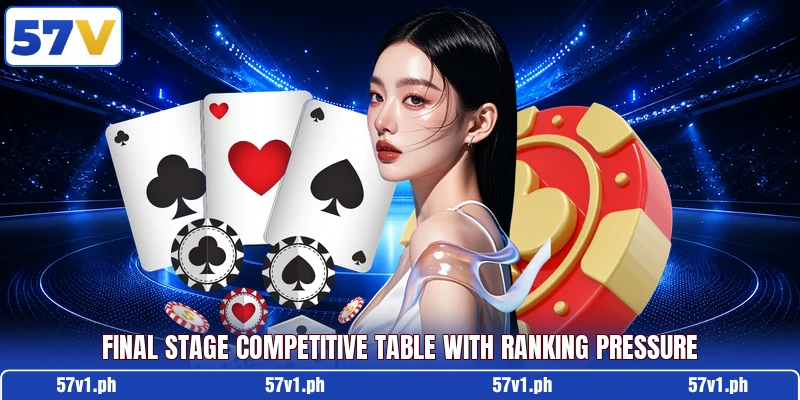 Final stage competitive table with ranking pressure Final stage competitive table with ranking pressure