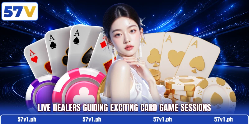 Live dealers guiding exciting card game sessions Live dealers guiding exciting card game sessions