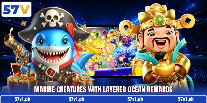 Marine creatures with layered ocean rewards Marine creatures with layered ocean rewards