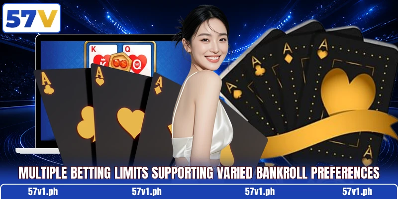 Multiple betting limits supporting varied bankroll preferences Multiple betting limits supporting varied bankroll preferences