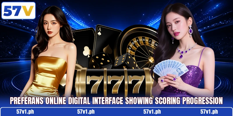 Preferans Online digital interface showing scoring progression Preferans Online digital interface showing scoring progression