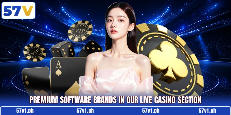 Premium software brands in our live casino section Premium software brands in our live casino section