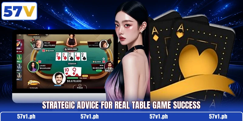 Strategic advice for real table game success Strategic advice for real table game success